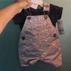 Newborn overall boys set